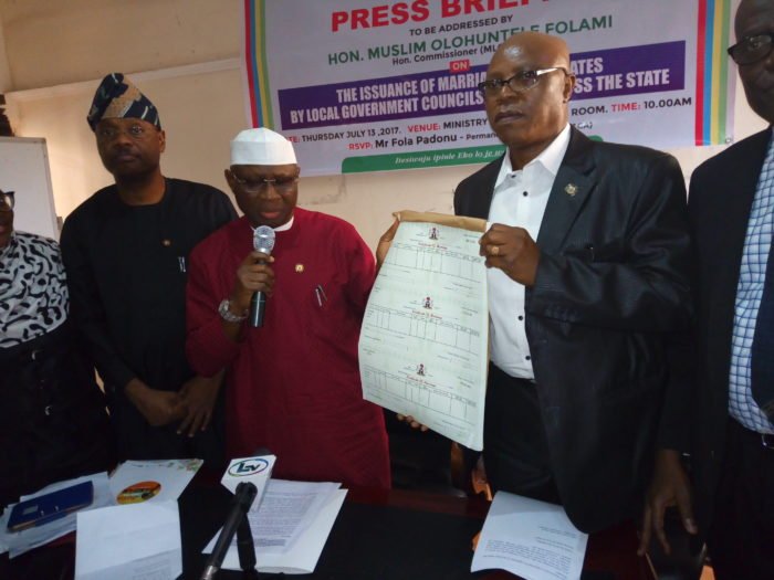 Lagos LGs begin Issuance of Form ‘E’ marriage certificates