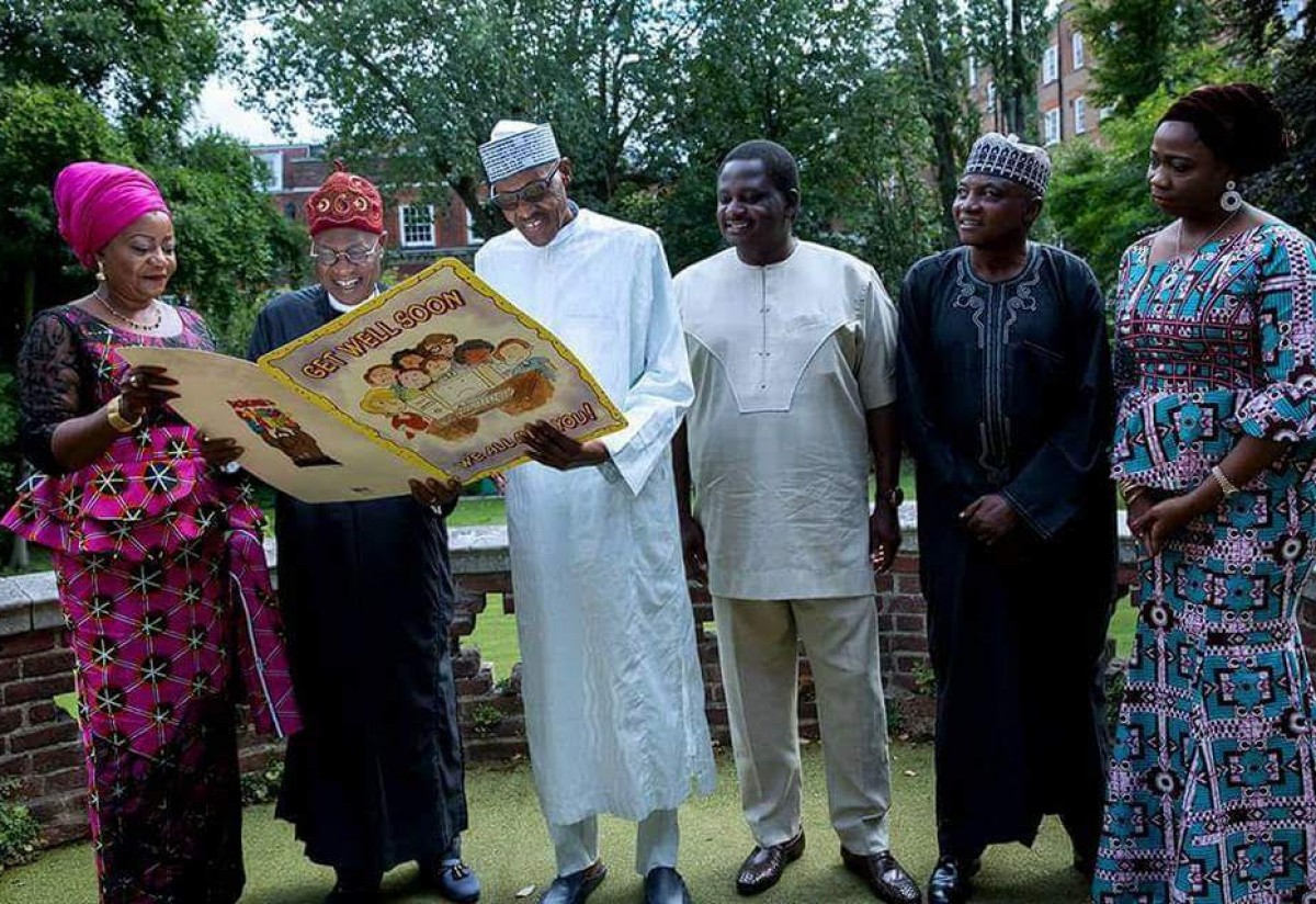Buhari meets media aides in London, says doctors keeping him in UK