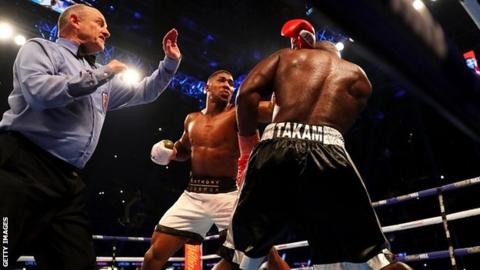 Anthony Joshua retains heavyweight titles, stops Takam in round 10