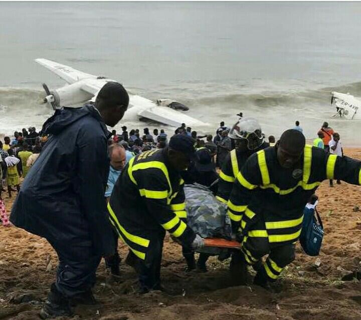Four die as plane crashes off Ivory Coast