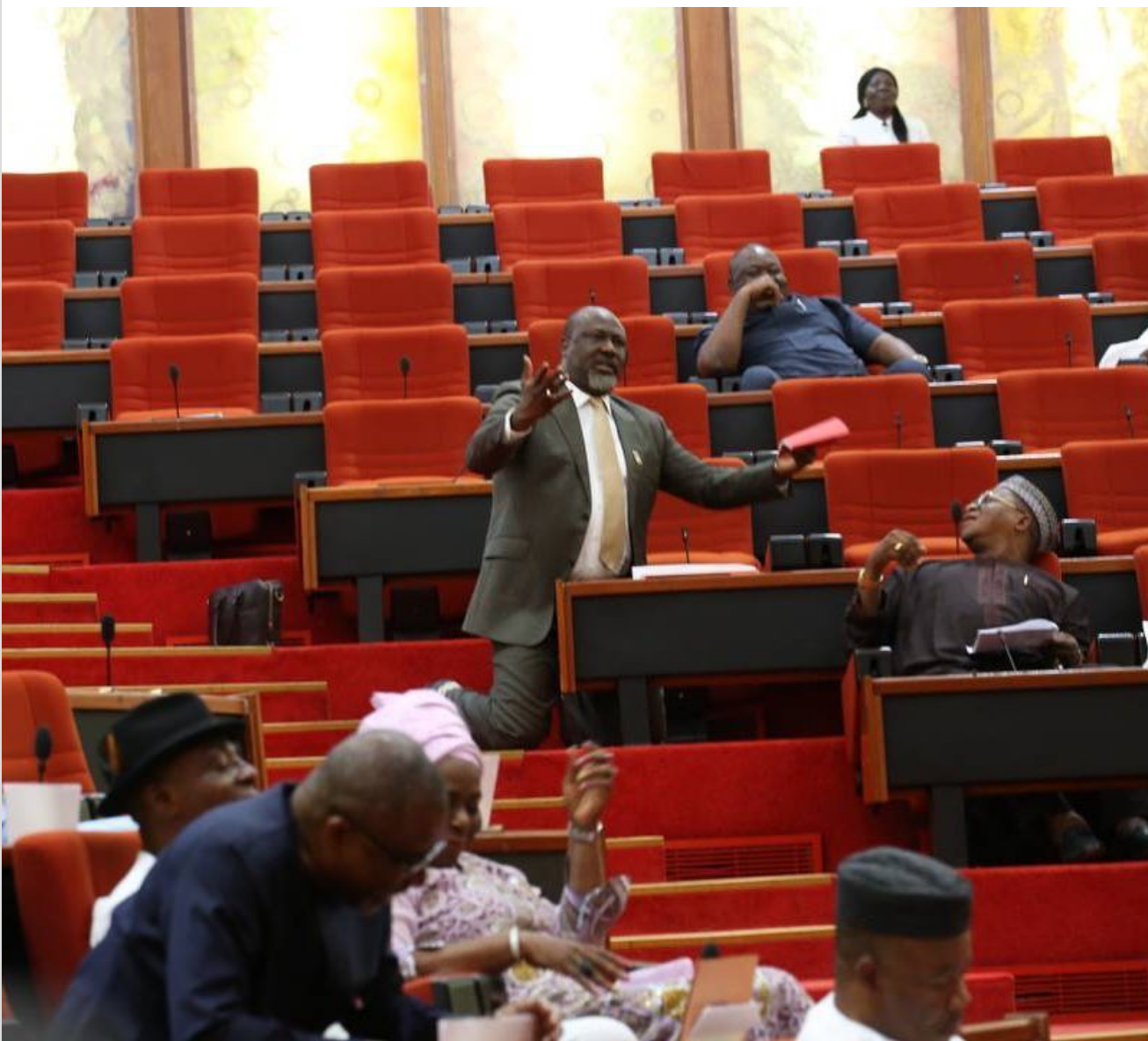 Melaye kneels during plenary to tender Kogi’s case