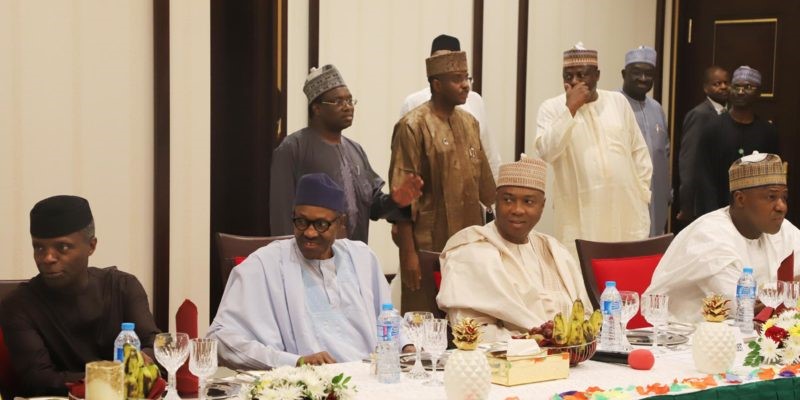 Presidency courts NASS leaders at state dinner
