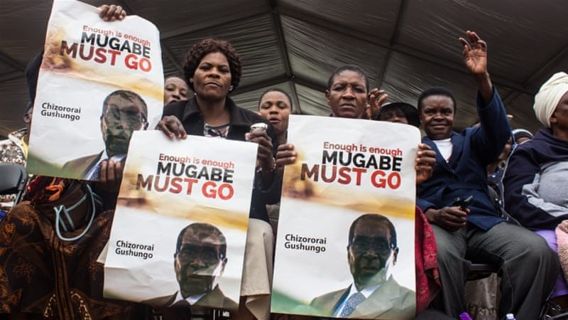 Zimbabweans demand Mugabe’s resignation at Harare rally