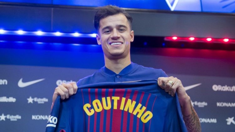 Barcelona unveil Coutinho at Camp Nou