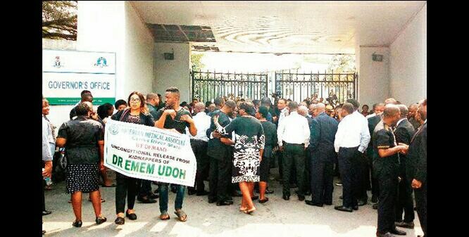 Doctors protest colleague’s kidnap in Cross River