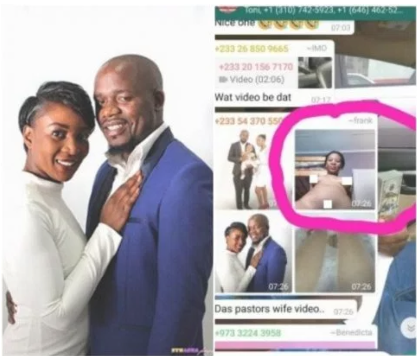 Pastor’s wife attempts suicide after mistakenly sending nude pictures to church Whatsapp group