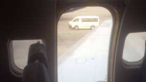 Dana Air: Saraki frowns as airplane’s door falls off on landing