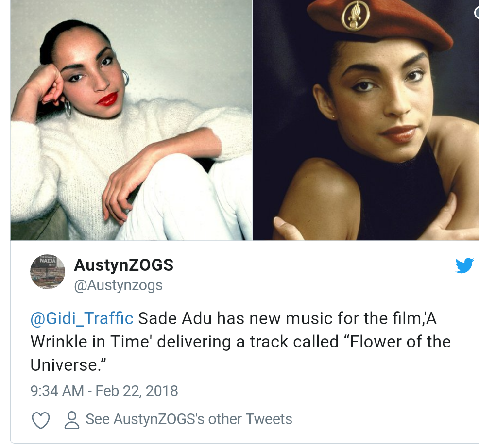 Sade Adu records new song