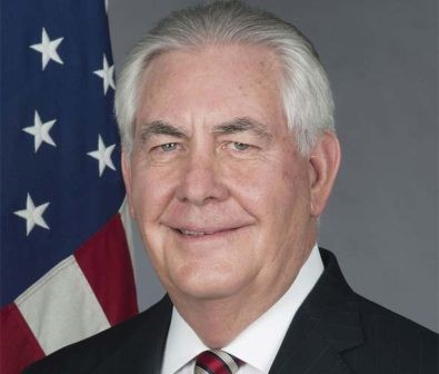 U.S. Secretary Of State, Tillerson, arrives Nigeria today