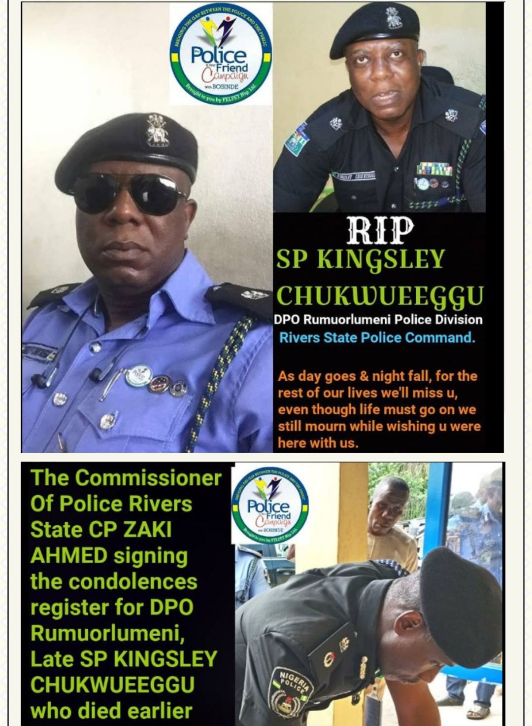 Police launch manhunt for killers of DPO in Rivers
