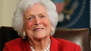 US ex-First Lady, Barbara Bush, dies at 92