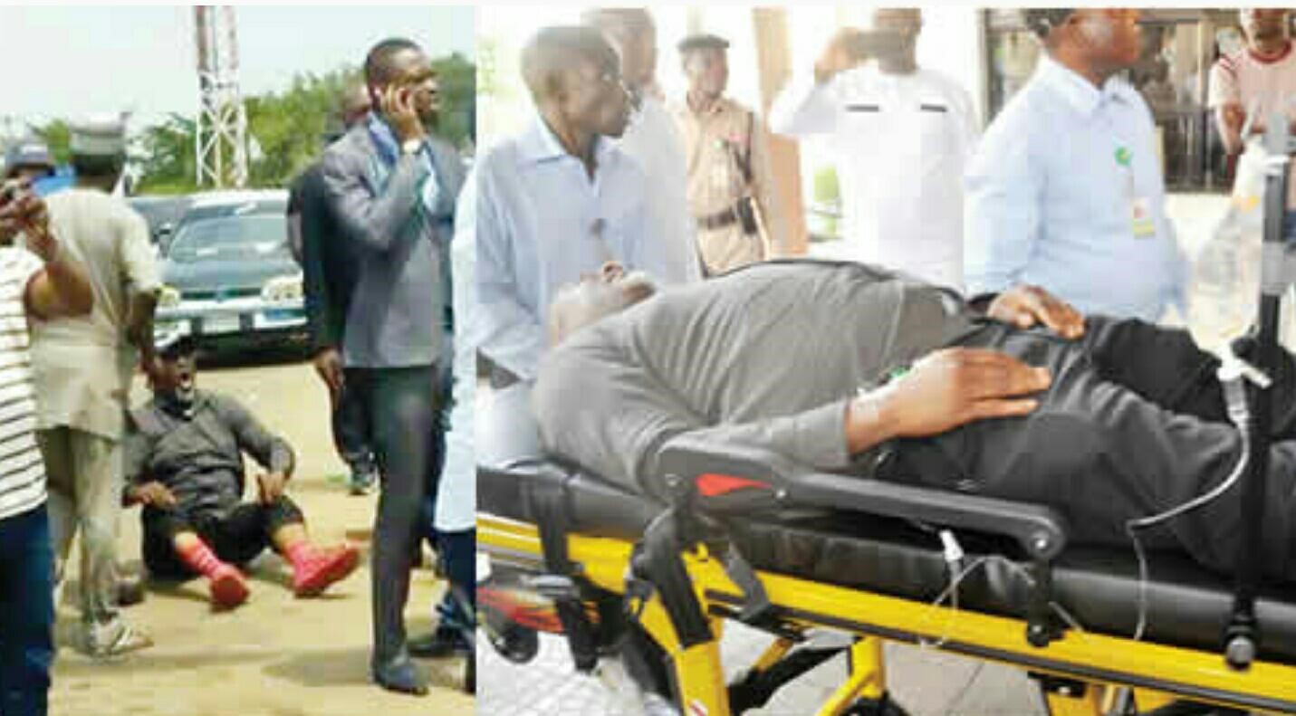 Sen. Melaye jumps out of police van to evade arrest, ends up in hospital