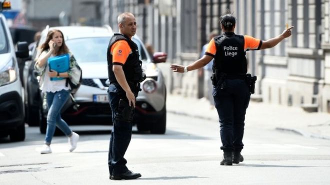 Gunman kills two police officers, two others in Belgium