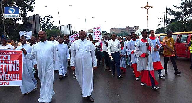 Catholic Church holds nationwide protest against killings