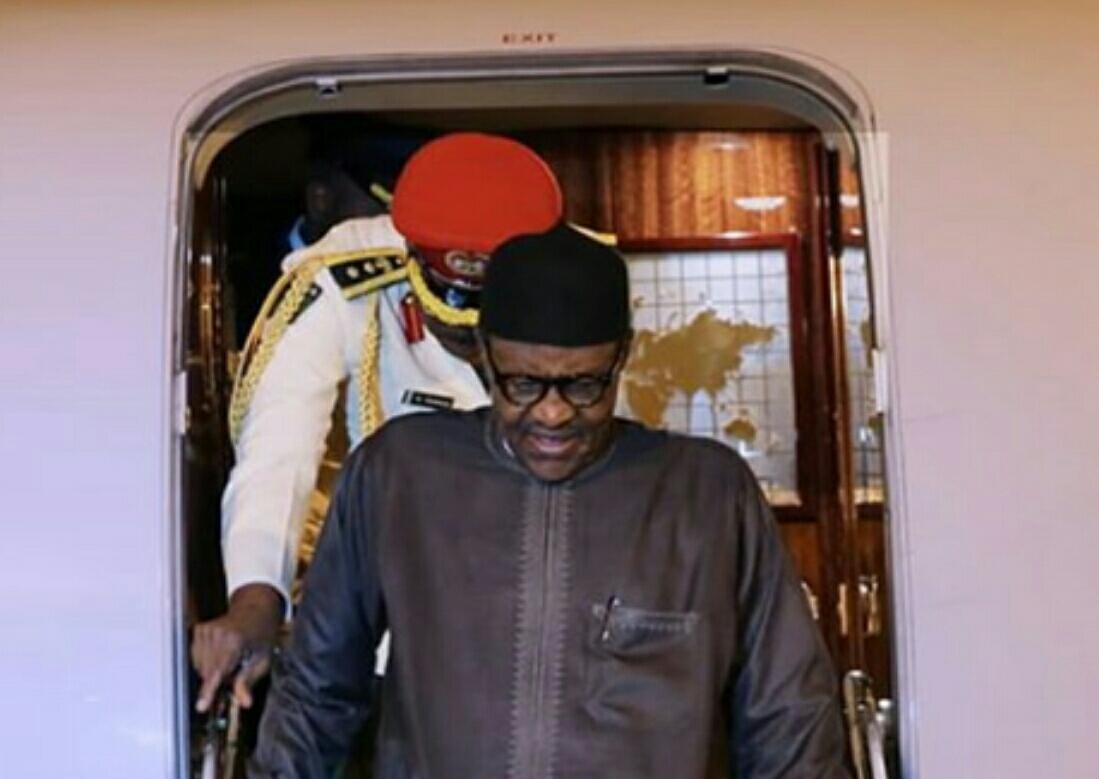 Pres. Buhari returns to Nigeria after London medical trip