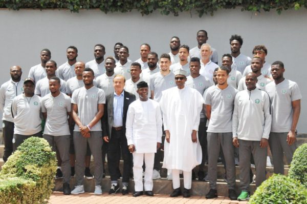 Buhari, Osinbajo bid farewell to Super Eagles