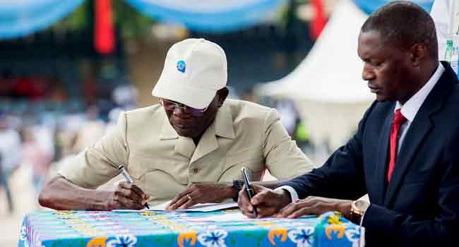 Oshiomhole swears-in as APC National Chairman