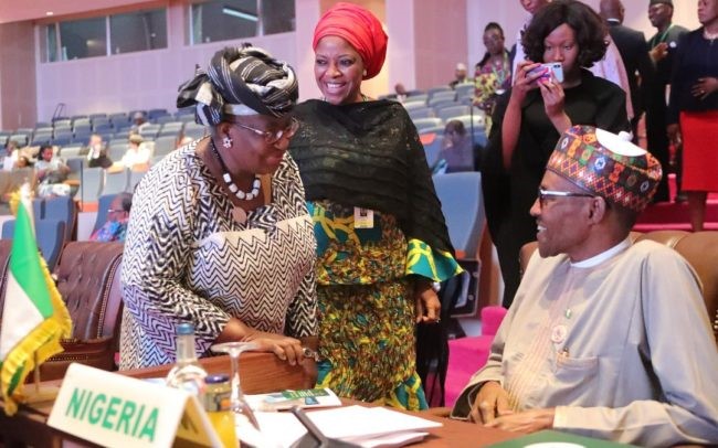 Buhari meets Okonjo-Iweala in Mauritania