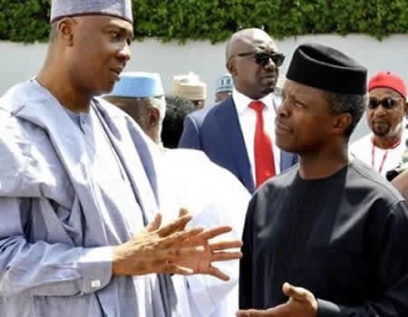 Defection: Saraki meets Osinbajo, four APC governors in Aso Rock
