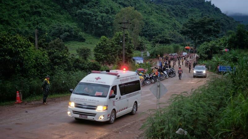 Thai cave rescue operation evacuates four boys to safety
