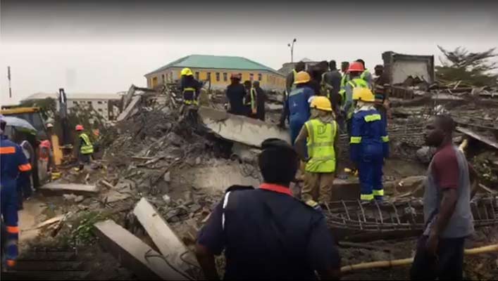 Abuja building collapses, traps 10