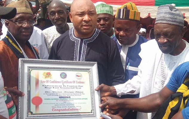 Kogi East 2019: Coalition of political parties endorses Victor Adoji for Senate