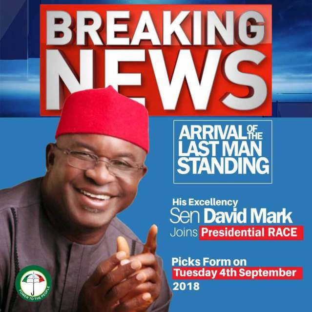 David Mark joins 2019 presidential race
