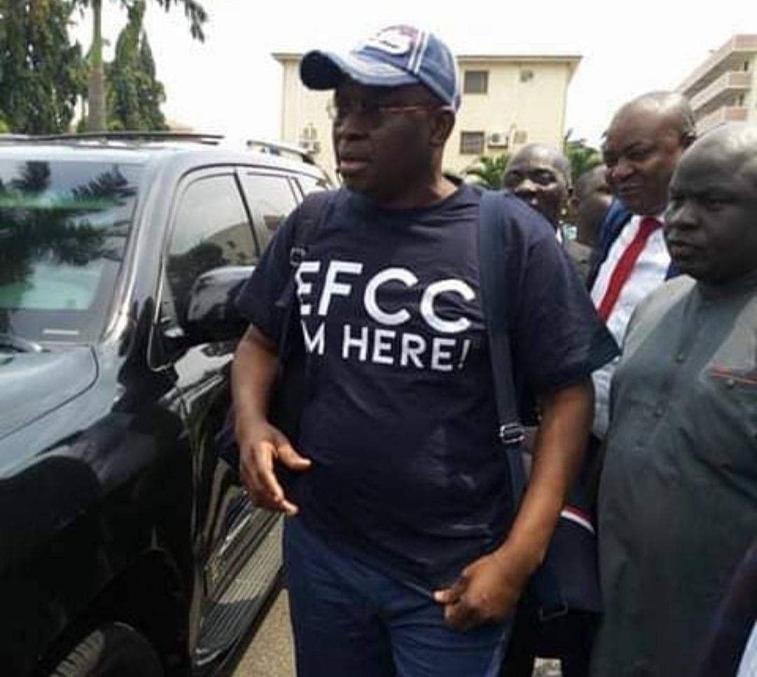 Fayose announces presence at EFCC office