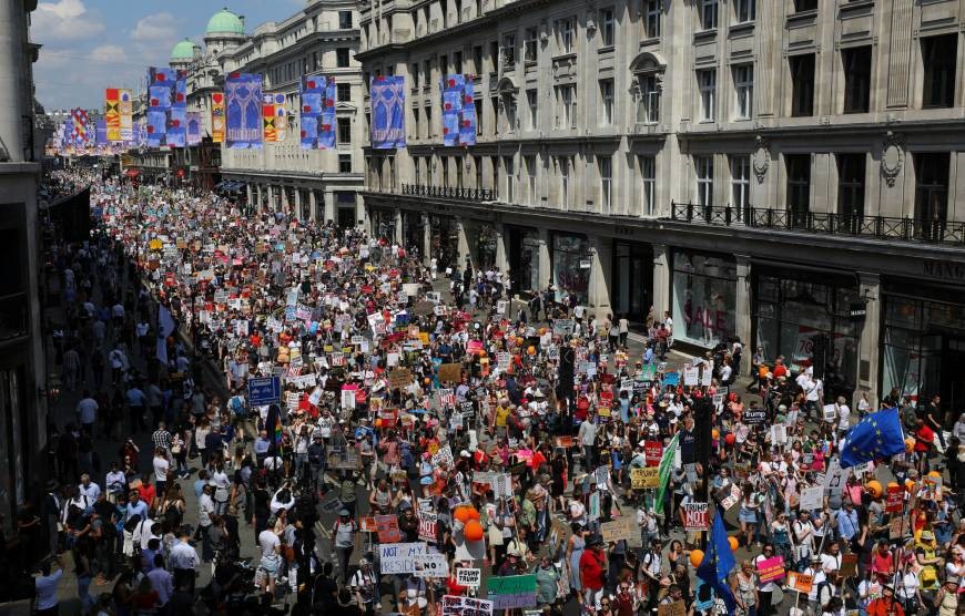 500,000 protest in London against Brexit