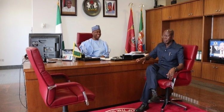 Oshiomhole threatens to sue Saraki over call for resignation