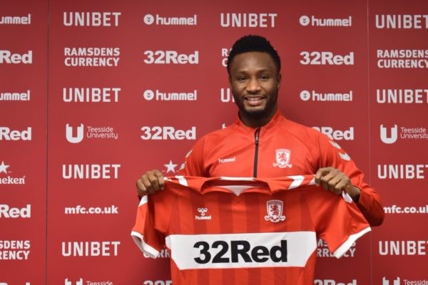 Mikel Obi signs for Middlesbrough