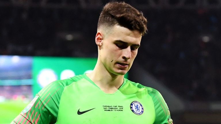 Chelsea fine keeper Kepa after Wembley bust-up