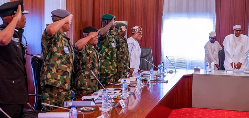 Elections: Pres. Buhari meets Service Chiefs in Abuja
