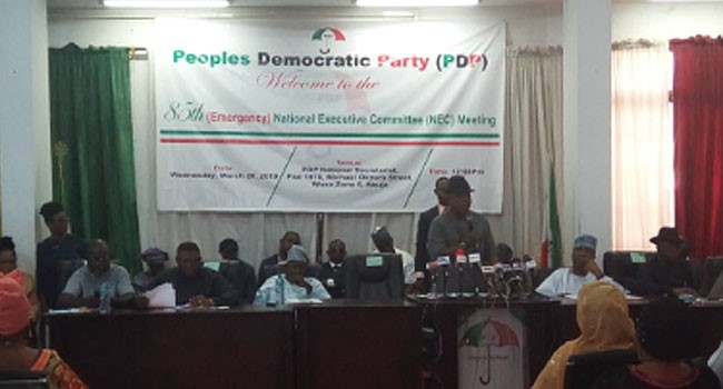 Supplementary elections: PDP holds emergency NEC meeting