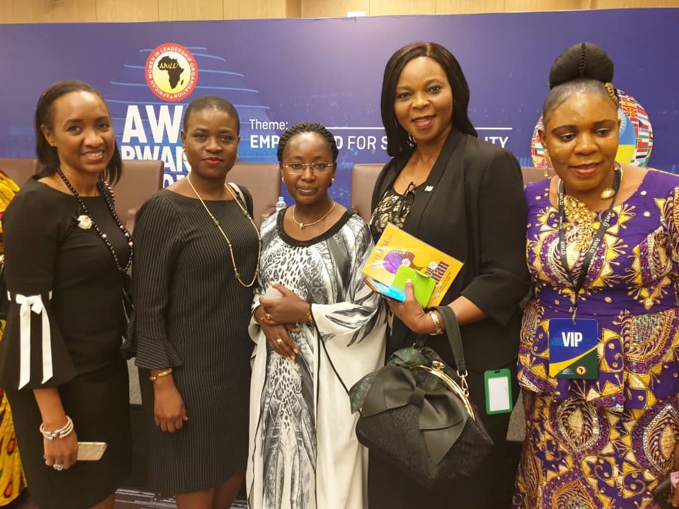 L-R: Afolasade Alonge, Divisional Head, Corporate & Specialised Banking, Heritage Bank Plc; Kikanwa Akpenyi, Group Head, Customer Experience & Analytics; Amb. Soline Niyirahabimana, Hon. Minister of Gender & Family Promotion; Mother Dan-Egwu, Group Head, Experience Centre Coordination and Rev. (Dr) Uche Juliet Ajirison, Port Harcourt Coordinator of African Women in Leadership Conference (AWLO), during the African Women in Leadership Organisation Conference held in Kigali Rwanda, yesterday.