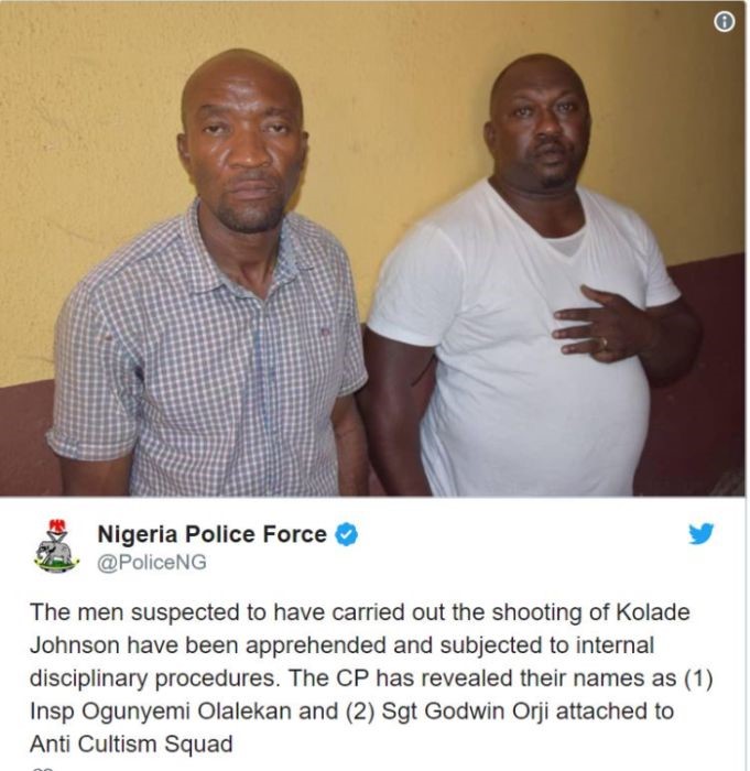 Kolade Johnson: Police name Lagos killer cops