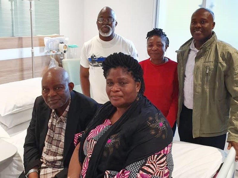 Christian Chukwu arrives London for medical treatment