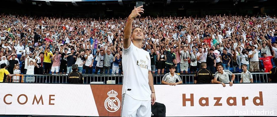 50,000 Real Madrid fans welcome Eden Hazard