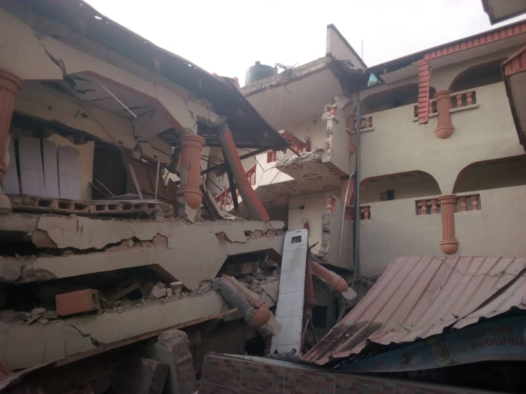 Popular hotel collapses in Ebonyi