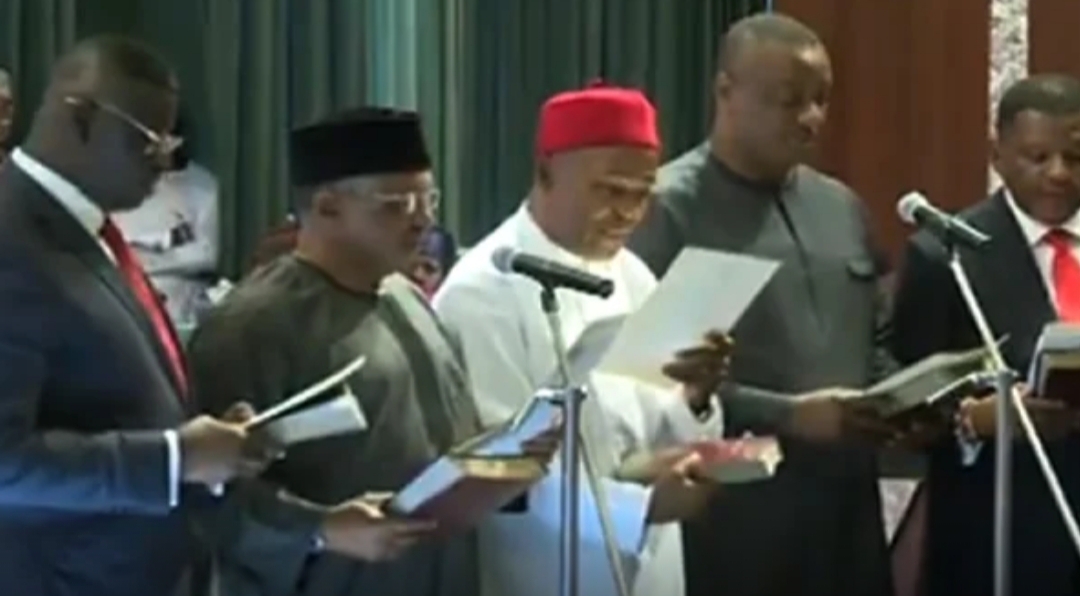 Buhari swears in, assigns portfolios to new ministers