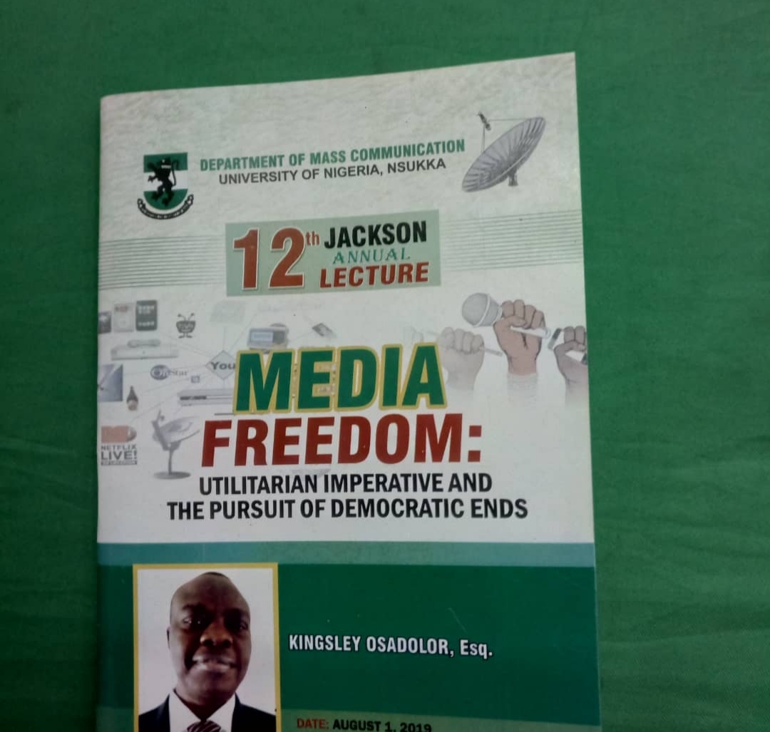 Osadolor identifies impediments to media effectiveness in Nigerian democracy