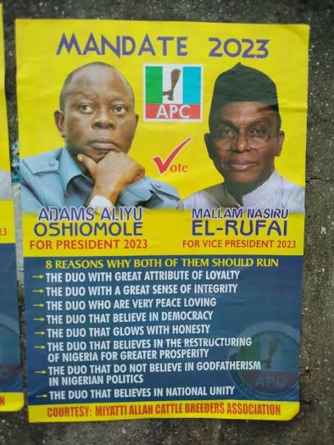 APC blames mischief-makers for 2023 presidential campaign posters