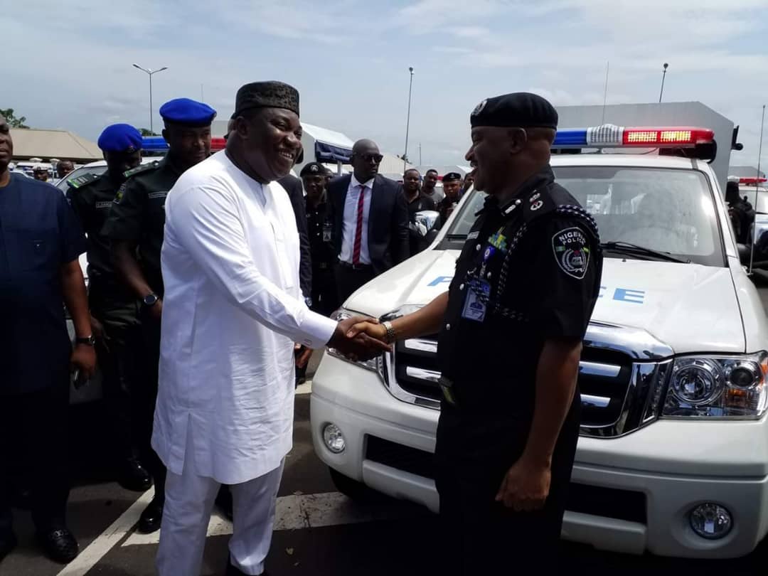 Gov. Ugwuanyi hands over 65 security vehicles to police