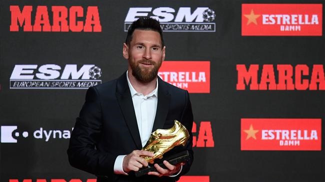 Messi wins record sixth European Golden Shoe