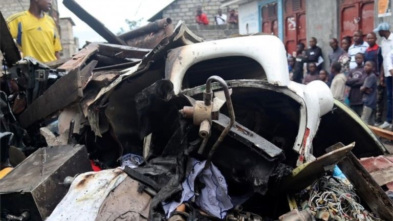 Plane crashes into homes in Congo, kills 27