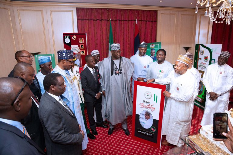 Buhari marks 77th birthday with close aides