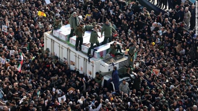 Huge crowds at slain Iranian General’s funeral