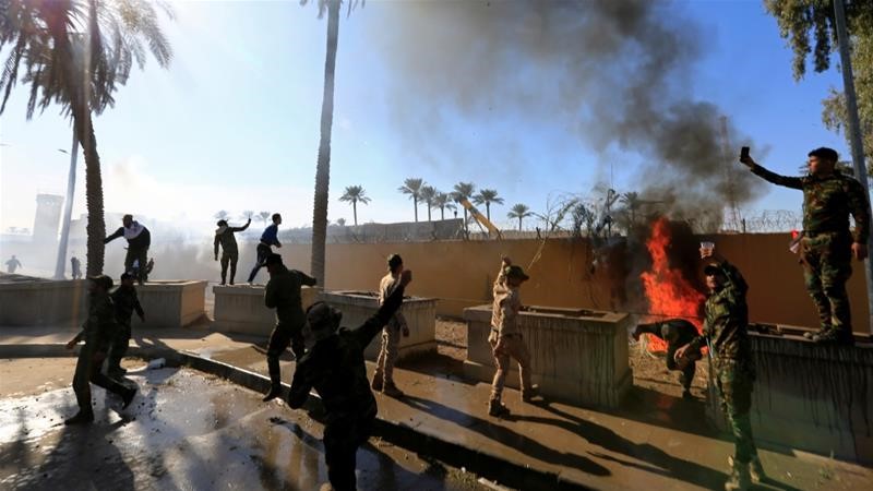 Iraqi protesters storm U.S embassy in Baghdad