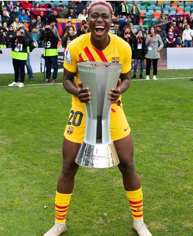 Oshoala scores brace as Barcelona rout Real Sociedad in Super Cup final