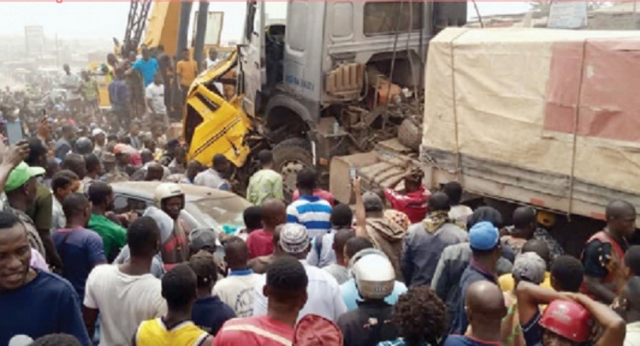 Dangote truck crushes five adults, two kids to death